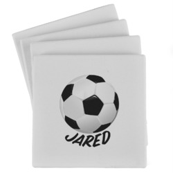 Soccer Absorbent Stone Coasters - Set of 4 (Personalized)