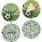 Soccer Set of 4 Glass Appetizer / Dessert Plate 8" (Personalized)