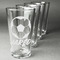 Soccer Set of Four Engraved Pint Glasses - Set View