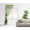 Soccer Sheer Curtain With Window and Rod - in Room Matching Pillow