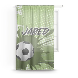 Soccer Sheer Curtain - 50"x84" (Personalized)