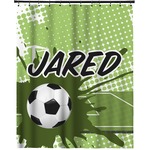 Soccer Extra Long Shower Curtain - 70"x84" (Personalized)