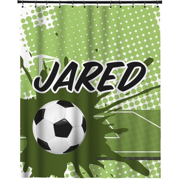 Custom Soccer Extra Long Shower Curtain - 70"x84" (Personalized)