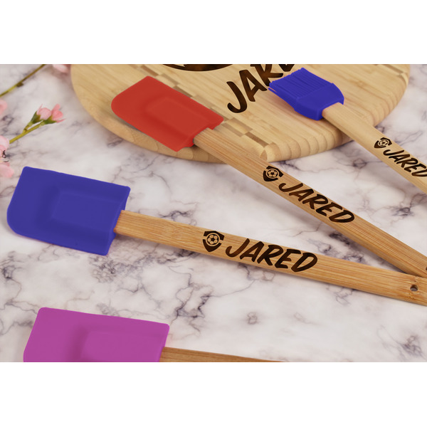 Soccer Silicone Spatula - Blue - Lifestyle