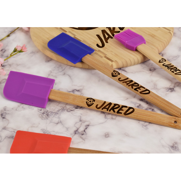 Soccer Silicone Spatula - Purple - Lifestyle