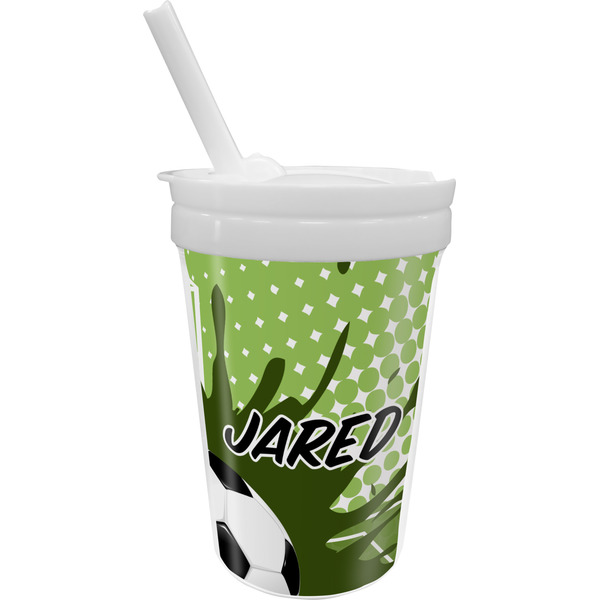 Custom Soccer Sippy Cup with Straw (Personalized)