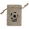 Soccer Small Burlap Gift Bag - Front