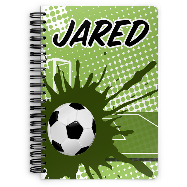 Custom Soccer Spiral Notebook - 7x10 w/ Name or Text