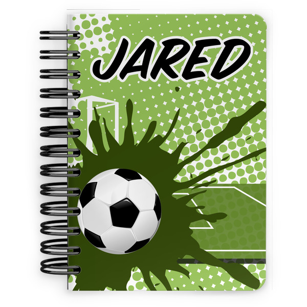 Custom Soccer Spiral Notebook - 5x7 w/ Name or Text