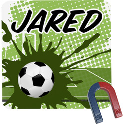 Soccer Square Fridge Magnet (Personalized)