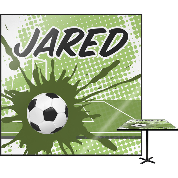 Custom Soccer Square Table Top - 24" (Personalized)