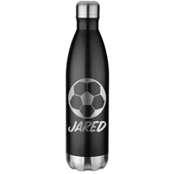 Soccer Water Bottle - 26 oz. Stainless Steel - Laser Engraved (Personalized)