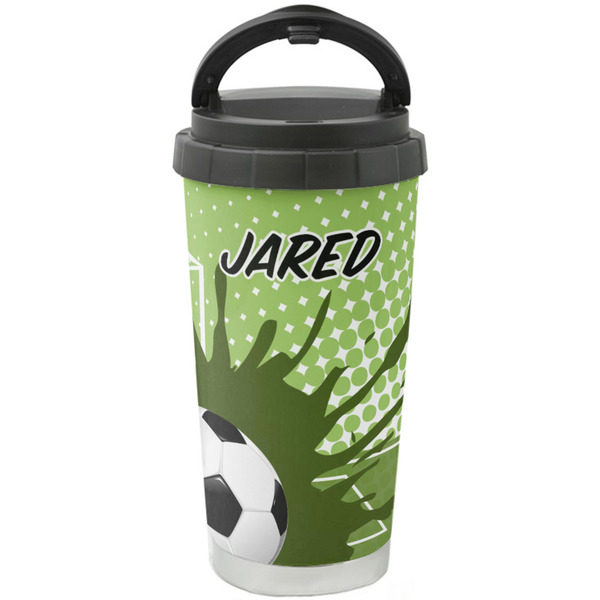 Custom Soccer Stainless Steel Coffee Tumbler (Personalized)