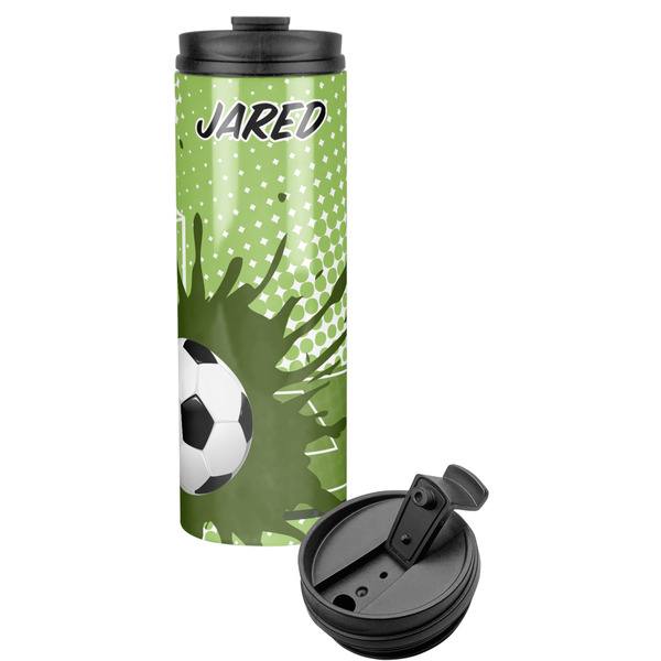 Custom Soccer Stainless Steel Skinny Tumbler (Personalized)
