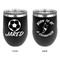 Soccer Stainless Wine Tumblers - Black - Double Sided - Approval