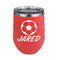 Soccer Stemless Stainless Steel Wine Tumbler - Coral - Double Sided (Personalized)