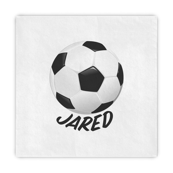 Custom Soccer Decorative Paper Napkins (Personalized)