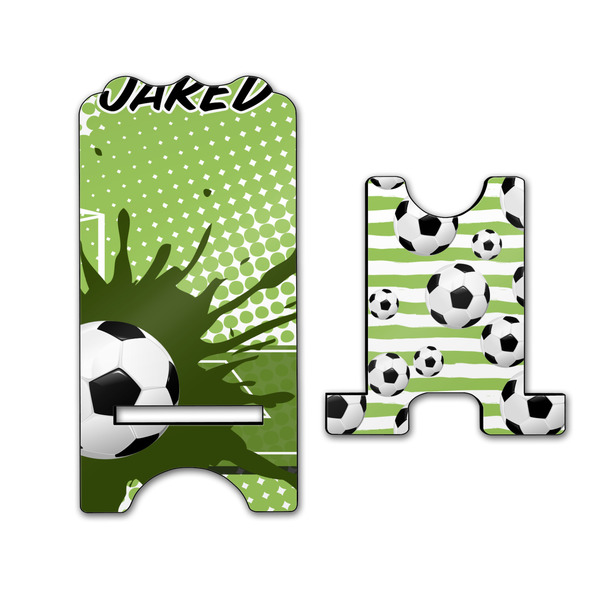 Soccer Stylized Phone Stand - Front & Back - Large