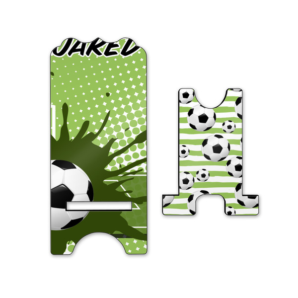 Soccer Stylized Phone Stand - Front & Back - Small