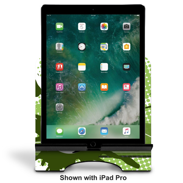 Soccer Stylized Tablet Stand - Front with ipad