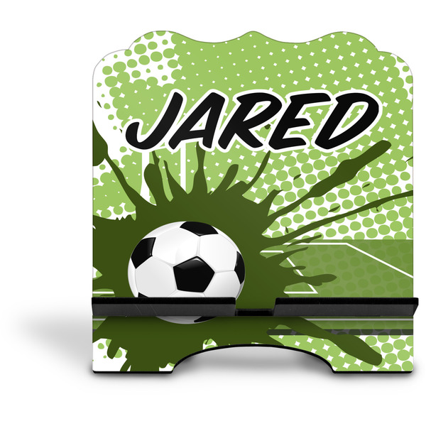 Soccer Stylized Tablet Stand - Front without iPad