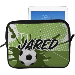 Soccer Tablet Case / Sleeve - Large (Personalized)