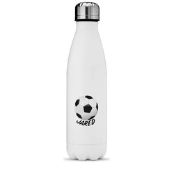 Soccer Water Bottle - 17 oz. - Stainless Steel - Full Color Printing (Personalized)