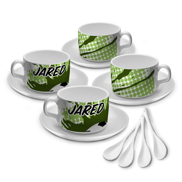 Custom Soccer Tea Cup - Set of 4 (Personalized)