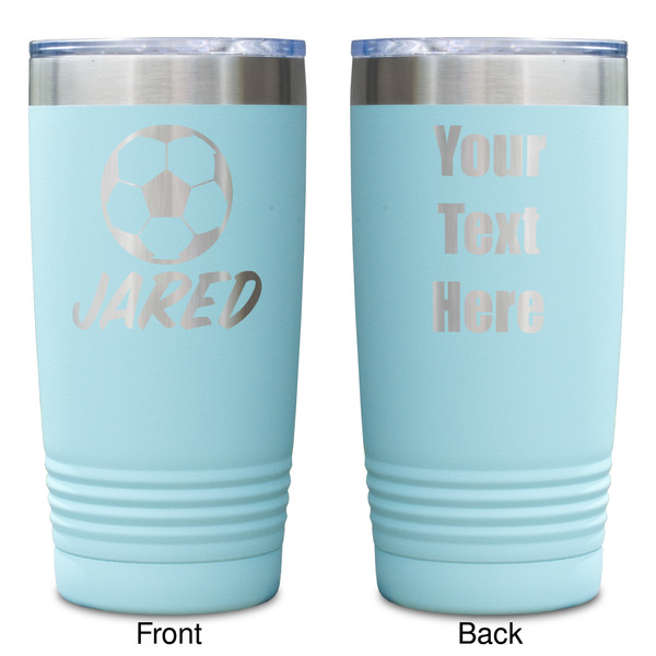 Soccer Teal Polar Camel Tumbler - 20oz -Double Sided - Approval