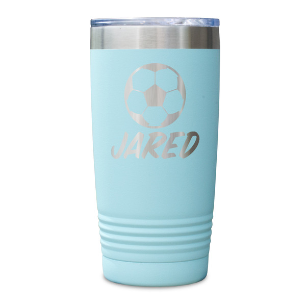 Soccer Teal Polar Camel Tumbler - 20oz - Single Sided - Approval