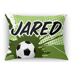 Soccer Rectangular Throw Pillow Case - 12"x18" (Personalized)