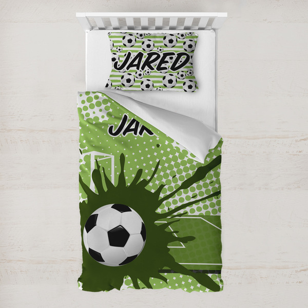 Custom Soccer Toddler Bedding Set - With Pillowcase (Personalized)