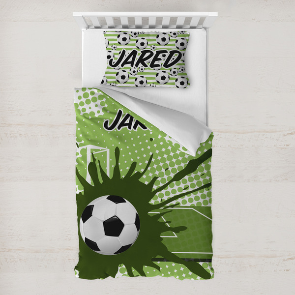 Custom Soccer Toddler Bedding w/ Name or Text