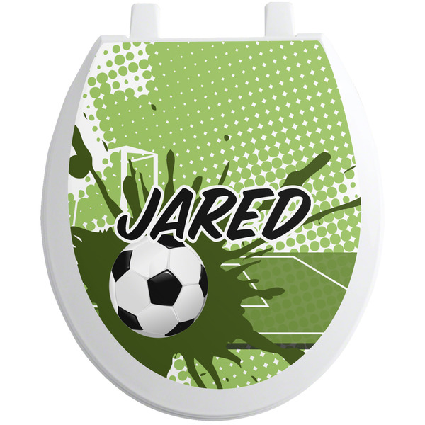 Custom Soccer Toilet Seat Decal (Personalized)