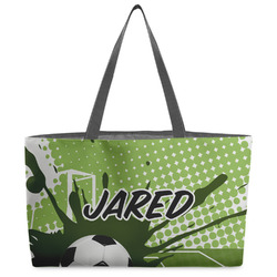 Soccer Beach Totes Bag - w/ Black Handles (Personalized)
