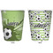 Soccer Trash Can White - Front and Back - Apvl