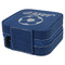 Soccer Travel Jewelry Boxes - Leather - Navy Blue - View from Rear