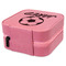 Soccer Travel Jewelry Boxes - Leather - Pink - View from Rear