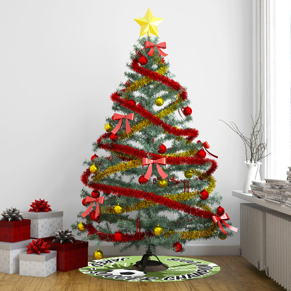 Soccer Tree Skirt - In context