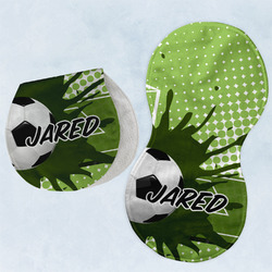 Soccer Burp Pads - Velour - Set of 2 w/ Name or Text