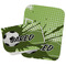 Soccer Two Rectangle Burp Cloths - Open & Folded
