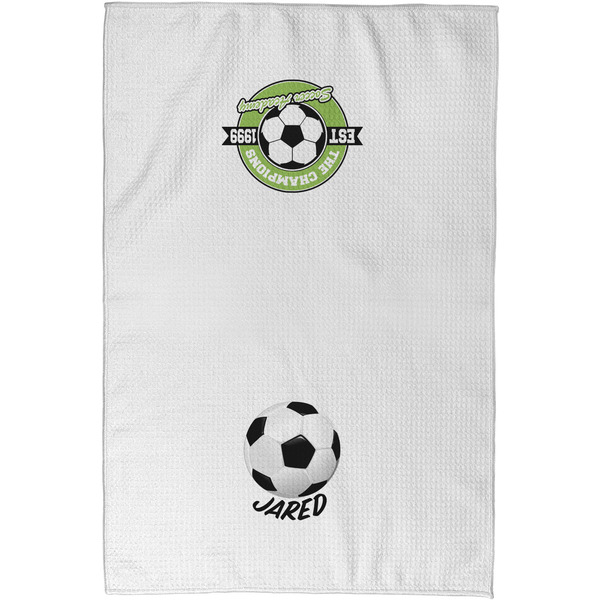 Soccer Waffle Towel - Partial Print - Approval Image