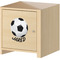 Soccer Wall Graphic on Wooden Cabinet