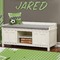 Soccer Wall Name Decal Above Storage bench