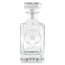 Soccer Whiskey Decanter - 26 oz Square (Personalized)