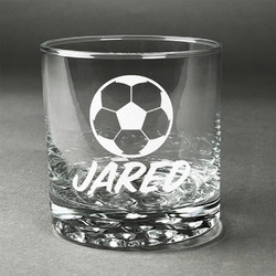 Soccer Whiskey Glass - Engraved (Personalized)