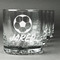 Soccer Whiskey Glasses Set of 4 - Engraved Front