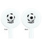 Soccer White Plastic 7" Stir Stick - Double Sided - Round - Front & Back