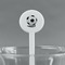 Soccer White Plastic 7" Stir Stick - Round - Main
