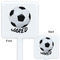 Soccer White Plastic Stir Stick - Double Sided - Approval